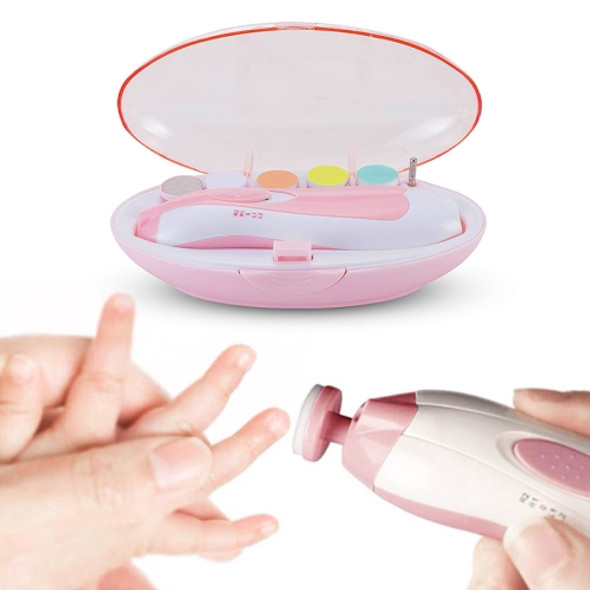 Electric Safe Nail Clipper Cutter Baby Nail Trimmer Manicure Pedicure Clipper Cutter(Pink)