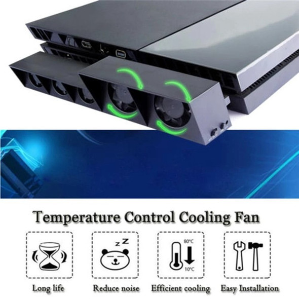 DOBE TP4-005 Plastic Super Cooling Fan for PS4 Gaming Console with Power Cable