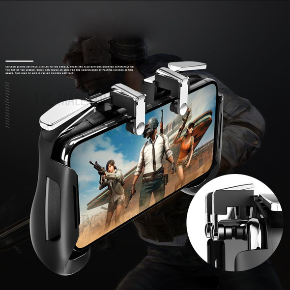 MEMO AK16 PUBG Game Trigger Controller Fire Button Gamepad Joystick for Phones - White/Black