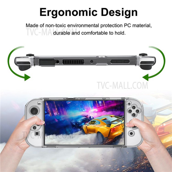 For Nintendo Switch OLED Game Console Handle Controller Protective Cover Hard PC Shell Crystal Case
