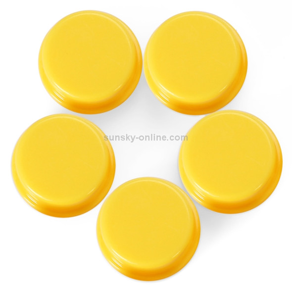 5 PCS LDTR-YJ030 Electrical Power Control 4-Pin Push Button Switches(Yellow)