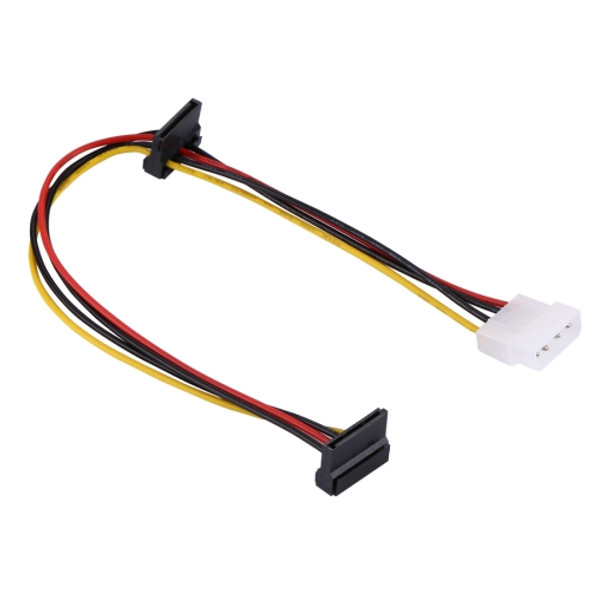 35cm 4 Pin Molex Female to 2 x SATA Female Power Supply Extension Cable