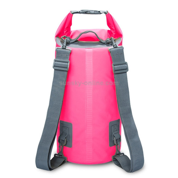 Outdoor Waterproof Dry Dual Shoulder Strap Bag Dry Sack, Capacity: 10L (Pink)