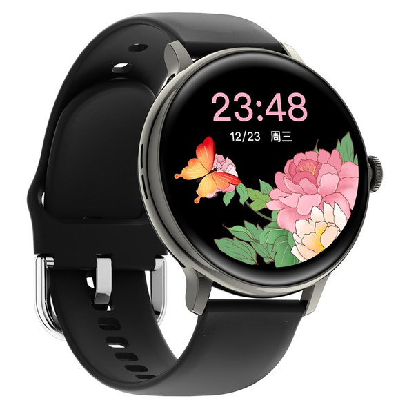 Q71 Pro [Silicone Strap] Smart Watch Heart Rate IP67 Waterproof Bluetooth Call Physiological Cycle Fitness Watch for Android and iOS - Black/Balck