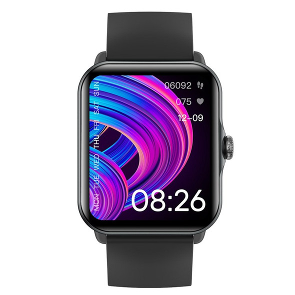 NK19 1.69 inch Full Touch Screen Smart Watch Waterproof Sports Wrist Watch Support Bluetooth Calling - Black