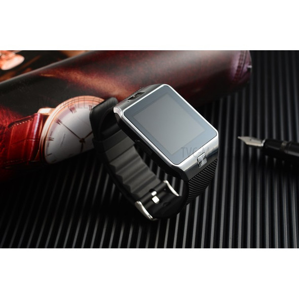 DZ09 Single SIM Smart Watch Phone 1.56 inch LCD Screen with Camera Sleep Monitor - Black