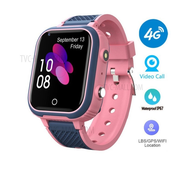 4G Kids Smart Watch Phone GPS Tracker Video Voice and Wi-Fi Calling Messaging 0.3MP Camera - Pink/Chinese Version - Pink//Chinese Version