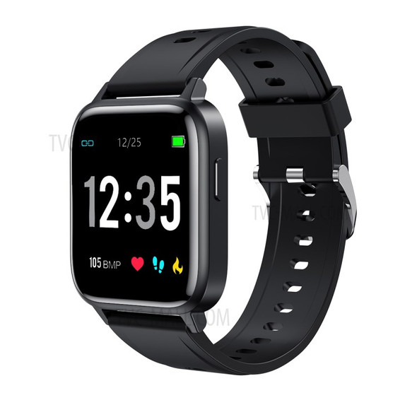 LEMONDA SMART GT01 1.3-inch Square Screen Smart Watch Body Temperature Measurement Heart Rate Monitor Waterproof Wristband - Black