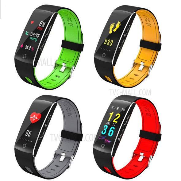 F10 0.96 inch Colorful Display Sleeping Heart Rate Monitor Bluetooth 4.0 Smart Wristband for Android - Grey