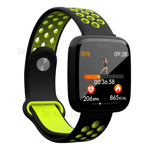 F15 1.3 inch TFT Colorful Display Bluetooth Sleeping Heart Rate Blood Oxygen Monitor Smart Wristband - Green