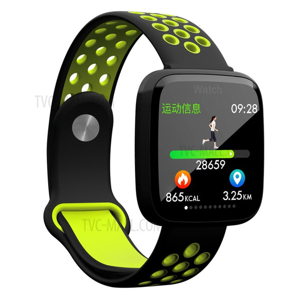 F15 1.3 inch TFT Colorful Display Bluetooth Sleeping Heart Rate Blood Oxygen Monitor Smart Wristband - Green