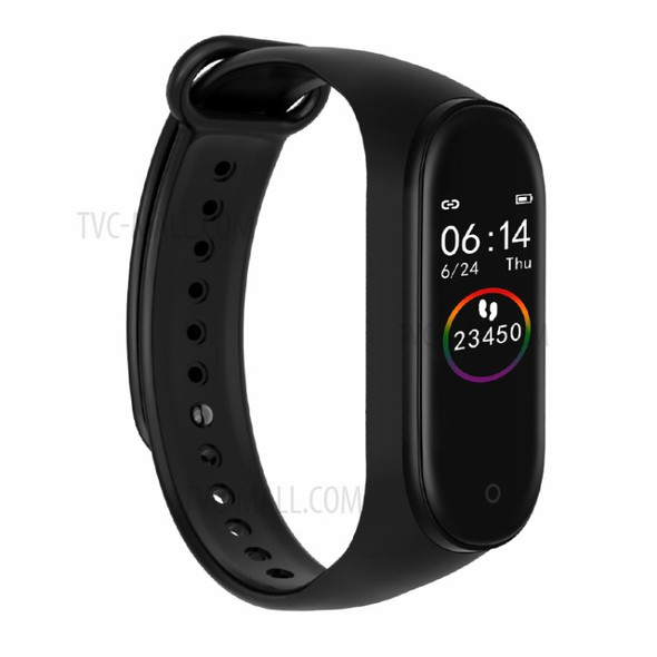 M4 Color Screen Sport Smart Wristband Support Blood Pressure / Heart Rate Monitor - Black
