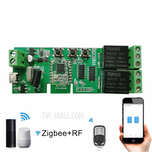 ZB-DIY-S02 2 Way WiFi Wireless Smart Switch Inching Self-Locking Relay Module Remote Control