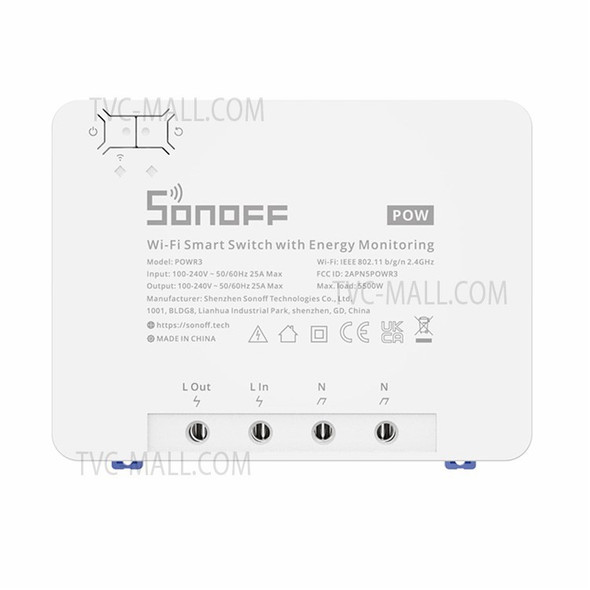 SONOFF POWR3 High Power Smart Switch Power Metering WiFi Home Voice Control Switch