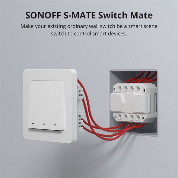 SONOFF S-MATE Switch Mate 3-Channel Switch Modified Module Battery-Powered for Smart Home Applications