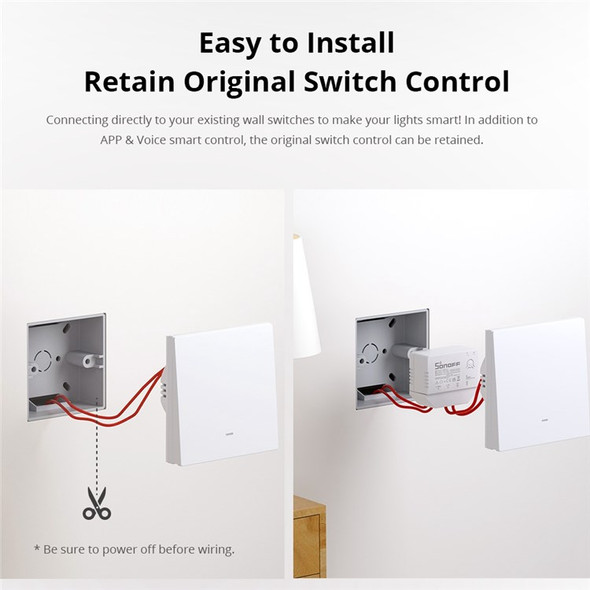 SONOFF ZBMINI-L Smart Switch Module ZigBee 3.0 Wireless Light Switch Support 2/3 Way Control Modified for Home