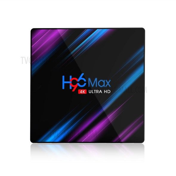 H96 MAX 4+64GB Android 9.0 RK3318 Quad Core TV Box Dual Band 2.4G/5G WiFi BT 4.0 Media Player Smart Set Top Box - EU Plug