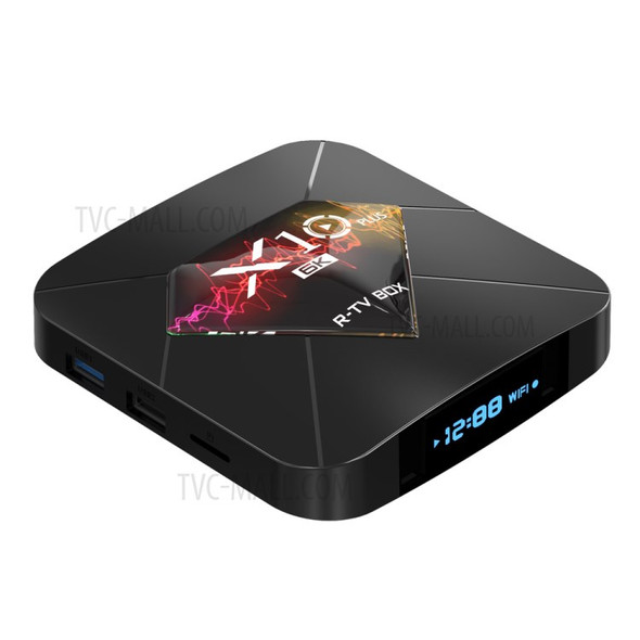 R-TV X10 Plus 6K LED TV Box Android 9.0 Quad-Core Dual WiFi 4GB+64GB Media Player - AU Plug