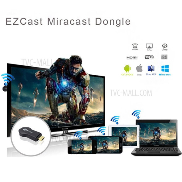 WECAST C2+ TV Stick Miracast Airplay DLNA Dongle Smart Wifi Display for Android iOS Win8.1 - Black