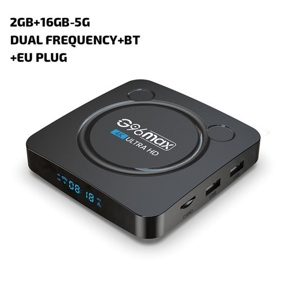 G96max 4K HD TV Box 5G WiFi Bluetooth Android 11.0 Network Video Player - 2GB+16GB/EU Plug
