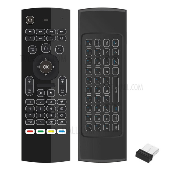 2.4G Backlit Air Mouse Wireless Keyboard Remote Control Game IR Learning Buttons for PC Smart Android TV Box Projector