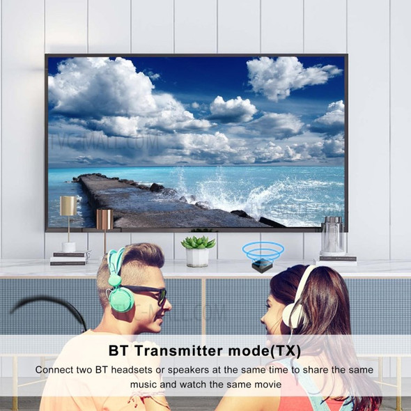 ZF-380 2 in 1 Bluetooth 5.0 Transmitter Receiver TV Speaker 3.5mm AUX Optical Adapter Audio Music Wireless Transmitter Receiver for PC TV Car Headphones Wireless Adapter