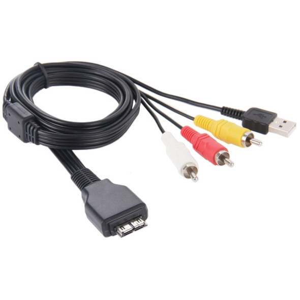 Digital Camera USB + AV Cable for Sony DSC-W210 / W220 / W230 / W270 / W290, Length: 1.2m