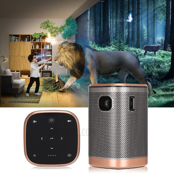 L2 480P Android 6.01 1GB + 8GB DLP Projector Keystone Correction 2.4G WiFi Home Theater Beamer - US Plug