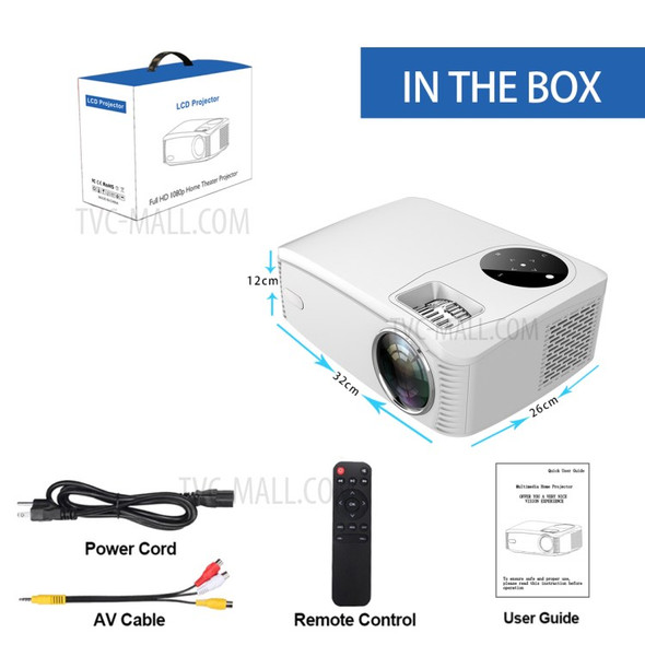 UHAPPY U99 Portable LCD HD 1080P Video Projector Beamer Mini LED Media-Player Home Theater