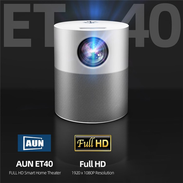 AUN ET40 Standard Version - Full HD 1080P Mini Projector Movie Video Projector for Home Theater Cinema Mobile Phone