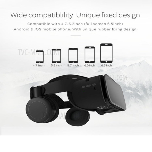 BOBOVR Z6 Bluetooth Wireless Headset Integrated 3D VR Helmet Glasses + 032 Bluetooth Remote Control Set - Black