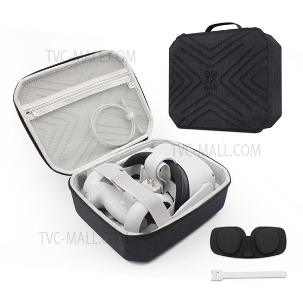 AMVR VR Headset Storage Bag for Oculus Quest 2 Headset Carry Case - Black
