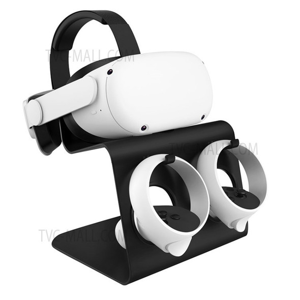 For Oculus Quest 2 Headset Mount Holder Desktop Table VR Controller Storage Rack Stand - Black