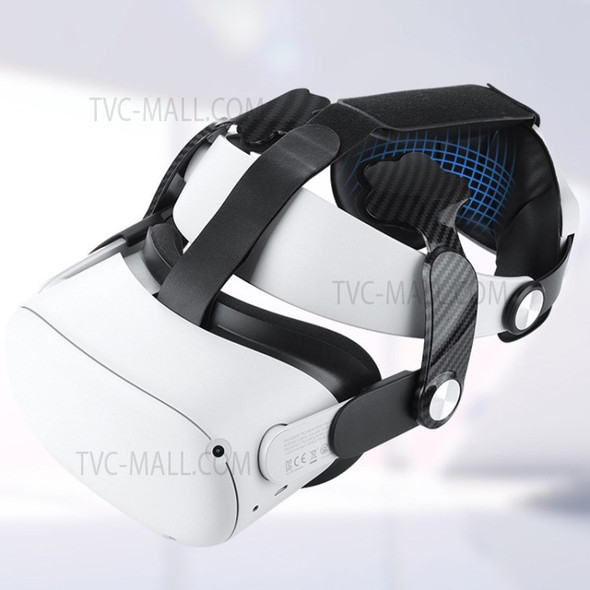 For Oculus Quest 2 VR Headset Headband Replacement Adjustable Head Strap - White