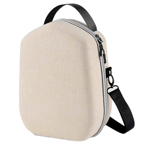 For Oculus Quest 2 Portable VR Headset Bag Protection EVA Case Box Handbag with Shoulder Strap - Beige