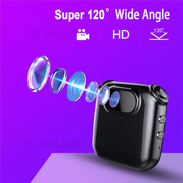 V9 8GB Mini Video Voice Photo Recorder Back Clip Design 1080P HD Camcorder Audio Recorder with Screen