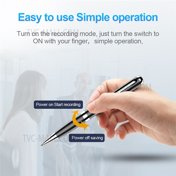 Q96 16GB One-key Recording Mini Recorder + Writing Pen 2 in 1 Digital Voice Recorder Pen Audio Recording Dictaphone