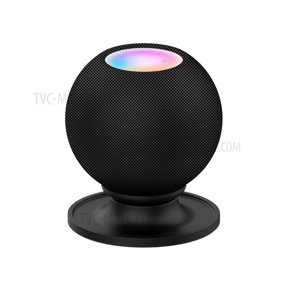 2 in 1 Smart Speaker Holder Anti-Slip Silicone Base Mount Stand for Apple HomePod/HomePod Mini - Black