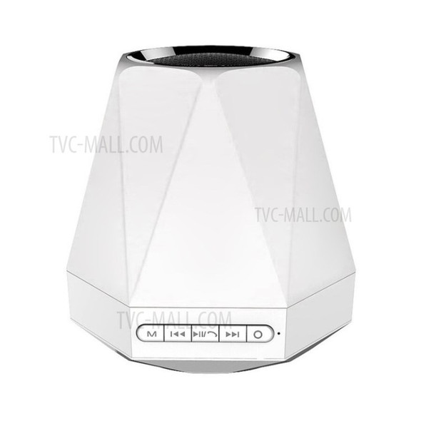 T3 USB Bluetooth Speaker Colorful Luminous Loudspeaker LED Night Light - White