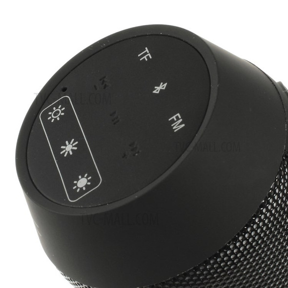Black AEC BQ-615 Sports Multi-function Bluetooth Speaker with MIC Support FM / TF Card / AUX-input