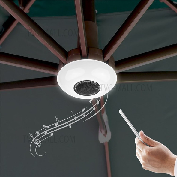 Patio Umbrella Light Cordless Outdoor Lighting with Bluetooth Speaker FM Radio for Backyard Umbrella Outdoor Garden