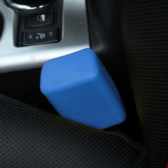 Safe Rubber Car Seat Belt Clips Locking Buckles Protective Cover(Blue)
