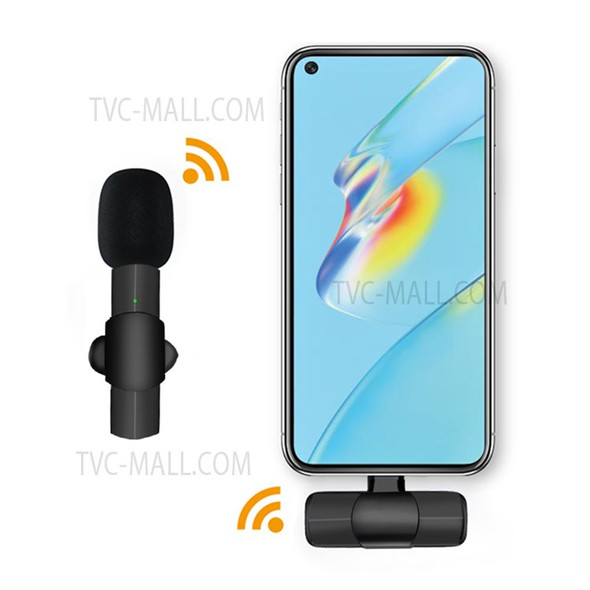 K10 Wireless Lavalier Microphone Live-stream Intelligent Noise Reduction 2.4G Mini Mic with Type-C Receiver