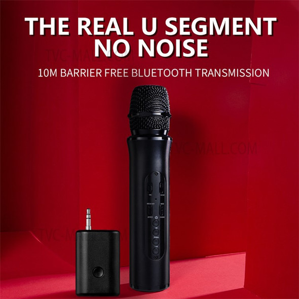 K6L Wireless Bluetooth Microphone Mobile Broadcasting Device for Studio Karaoke Singing - Red