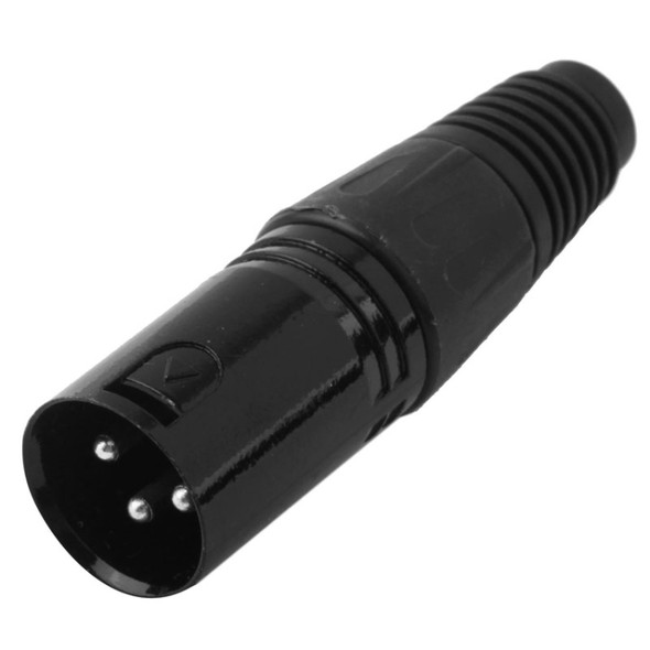 3 Pin XLR Male Plug Microphone Connector Adapter(Black)