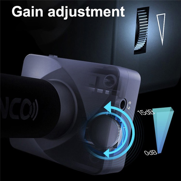 SYNCO Mic-U3 Cardioid Pointing Gain Adjustment Microphone Real-Time Monitoring Magnetic-Absorbed Mic for Smartphone