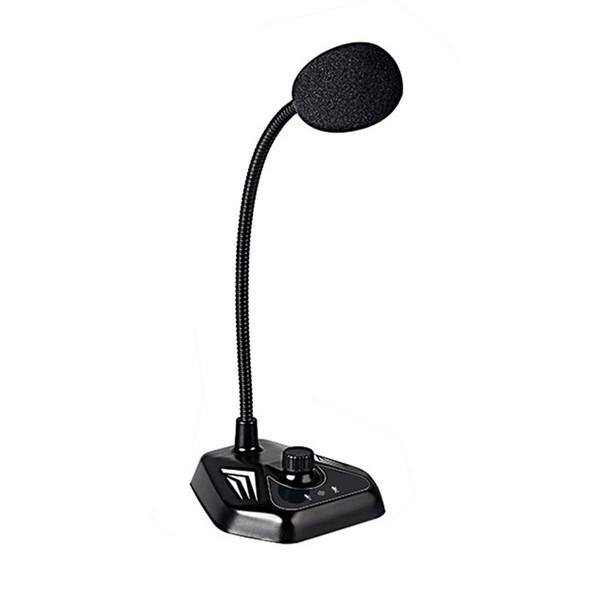 JIY Flexible Wired Gooseneck Microphone Laptop Desktop Condenser Microphone with 3.5mm Interface for Conference Gaming Live-stream Voice Recording (USB Version, with RGB Breathing Light)