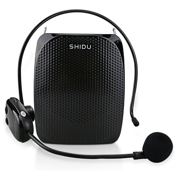 SHIDU S615 10W Voice Amplifier Wireless Microphone Ultra Portable Mini Audio Speaker for Teachers Tourist - Black
