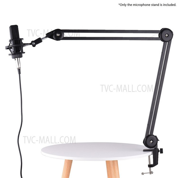 Microphone Stand Set Rotatable Design Flexible Heavy Duty Mic Suspension Scissor Boom Arm with Clamp Sticky Tape