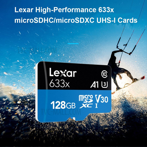 LEXAR TF 633X 128GB Micro-SD TF Card Class10 U3 A1 95MB/s Read Speed Memory Card for Phone Camera Speaker